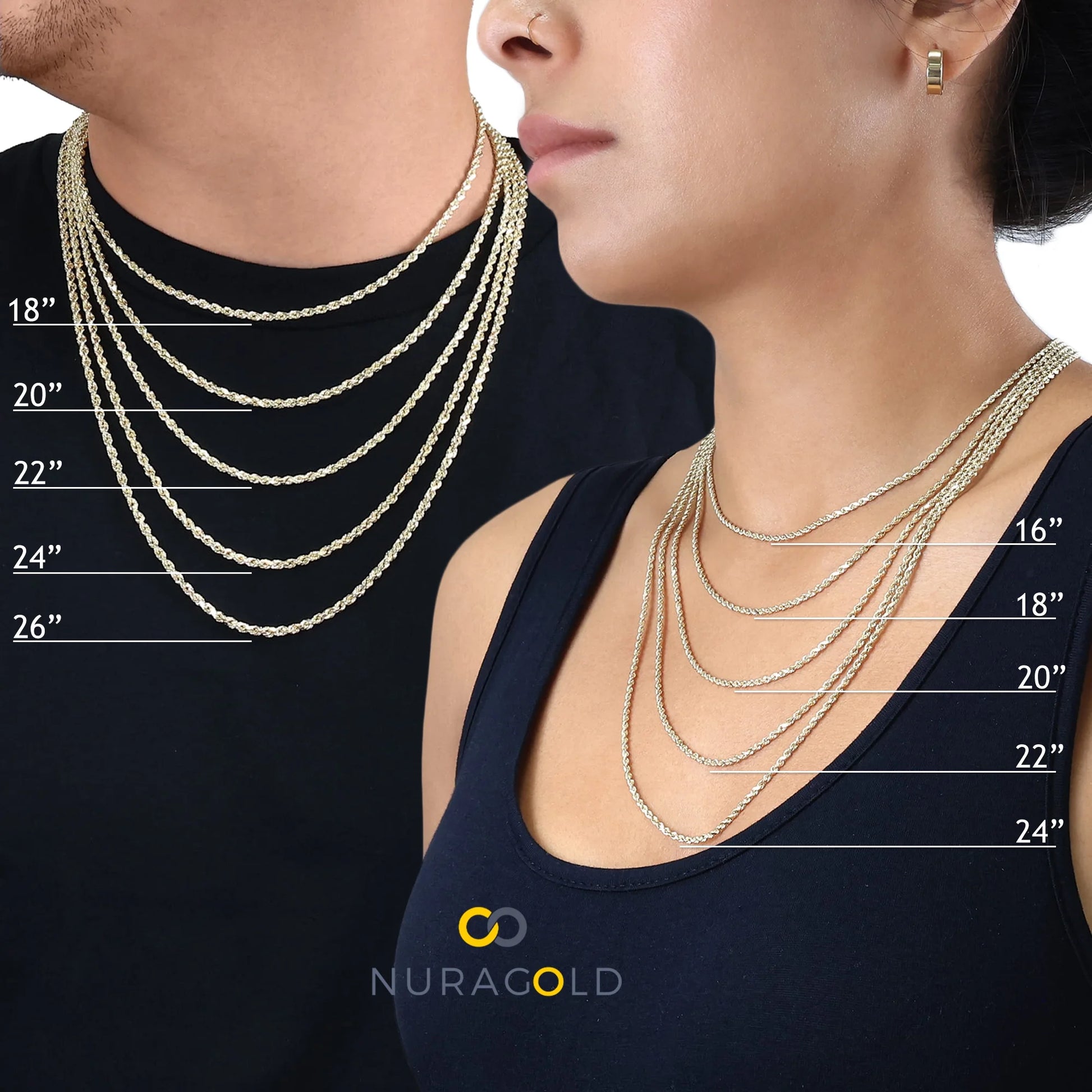 14K Real Yellow Gold Miami Cuban Link 7.5Mm Chain Necklace (16"-30") Italian Jewelry for Men & Women