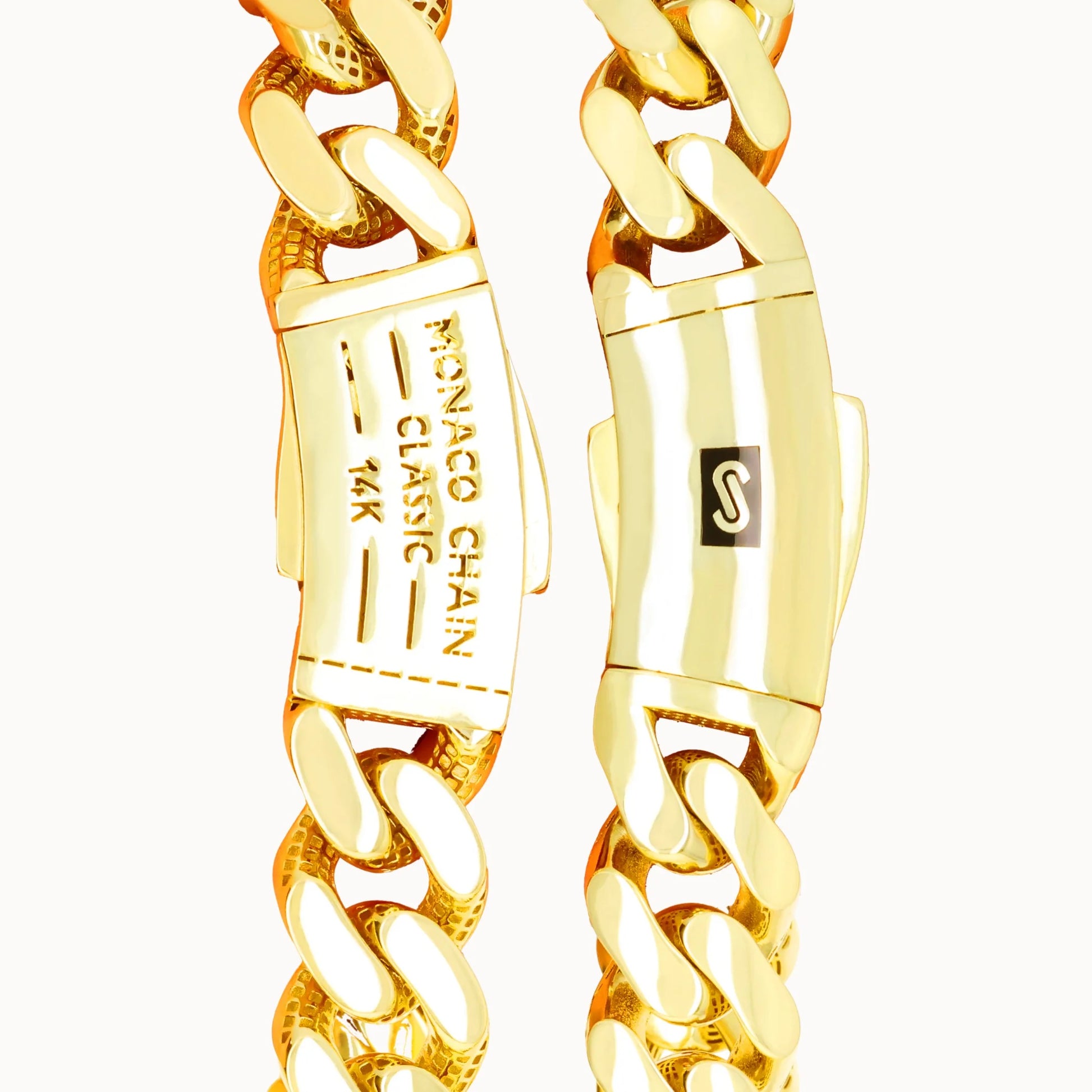 14K Real Yellow Gold Royal Monaco 6Mm Miami Cuban Link Necklace (16"-30") Italian Jewelry for Men & Women